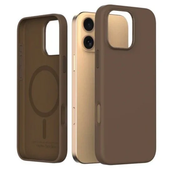 Cover Iphone 16 Pro Max Typo Skin Silicon Case Arareee - Rose Golden